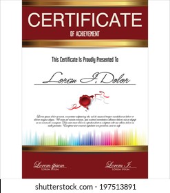 Colorful certificate template