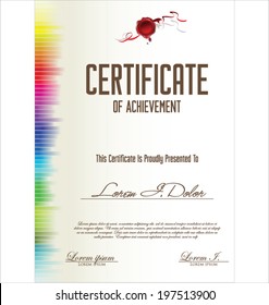 Colorful certificate template
