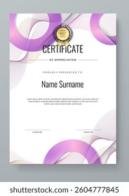 Colorful Certificate Template with Geometric Design Elements