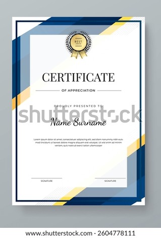 Colorful Certificate Template with Geometric Design Elements