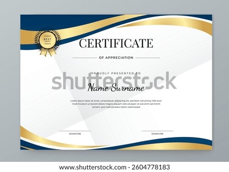 Colorful Certificate Template with Geometric Design Elements