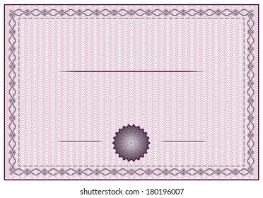 Colorful certificate vector illustration.