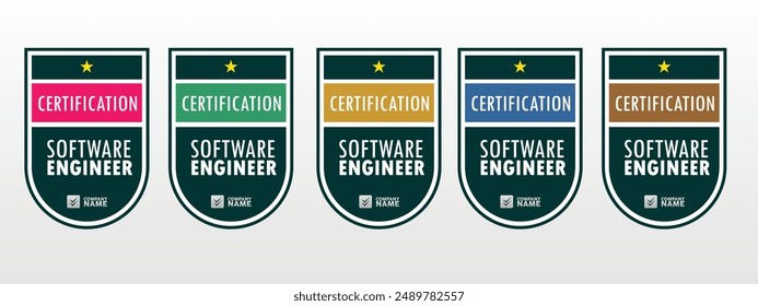 Colorful Certified Badge Design for Practitioner.