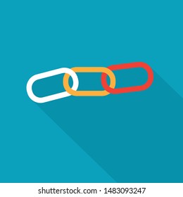 colorful chain link icon- vector illustration