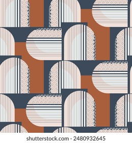 Colorful chain and striped  geometric pattern abstract background vector design