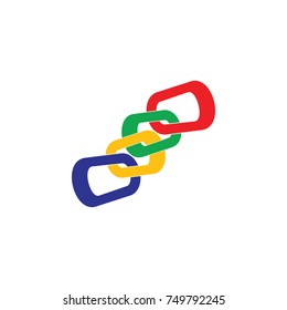 colorful chain symbol vector