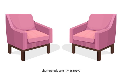 Colorful Chairs set Vector. Modern upholstery collection designs