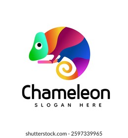 Colorful Chameleon logo featuring a sleek gradient design with vibrant hues.