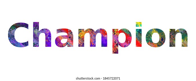 Colorful Champion text vector beautiful design