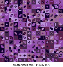 Colorful chaotic curved shape pattern background - abstract vector illustration