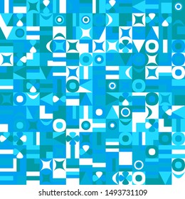 Colorful chaotic geometrical pattern background - abstract vector graphic design