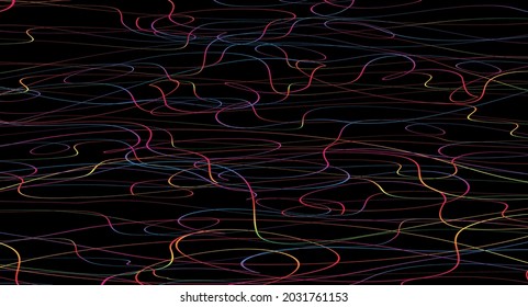 Colorful chaotic lines background. Hand drawn lines. Tangled chaotic pattern. Vector illustration.