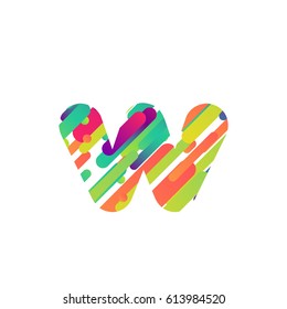 Colorful character from a typeface, vector illustration