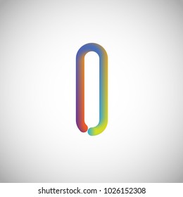 Colorful character from a typeset, vector illustration