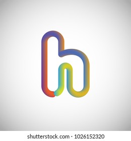 Colorful character from a typeset, vector illustration