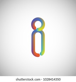 Colorful character from a typeset, vector illustration