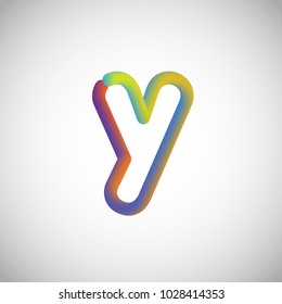Colorful character from a typeset, vector illustration