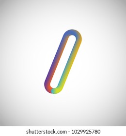 Colorful character from a typeset, vector illustration