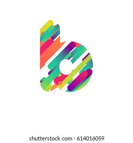 Colorful character from a typeset, vector illustration