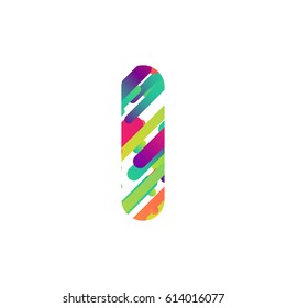 Colorful character from a typeset, vector illustration