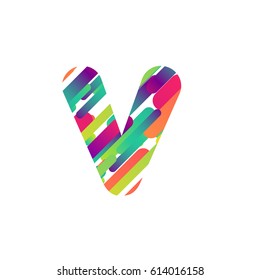 Colorful character from a typeset, vector illustration