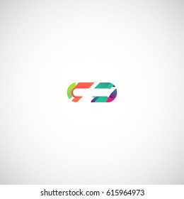 Colorful character from a typeset, vector illustration