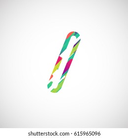 Colorful character from a typeset, vector illustration