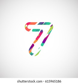 Colorful character from a typeset, vector illustration