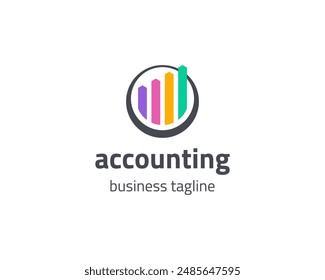 Colorful chart accounting business logo