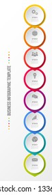 Colorful chart with business symbols - infographic template. Vector