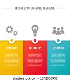 Colorful chart with business symbols - infographic template. Vector