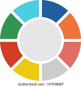 colorful chart, graph, circle concept