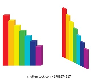 Gráfico colorido. ilustración vectorial