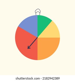 Farbige Grafik. Kuchendiagramm. Statistische Grafik. 
