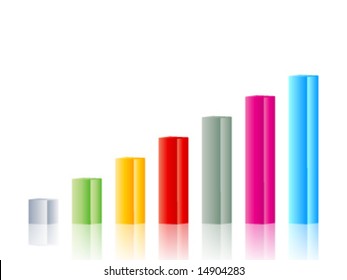 Colorful chart with reflection