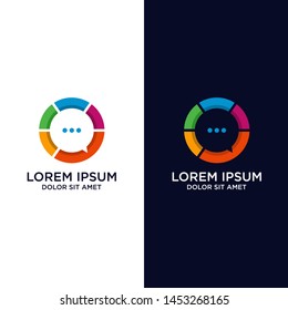 colorful chat app logo design