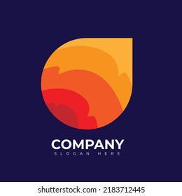 plantilla de diseño de logotipo de globo de charla colorida