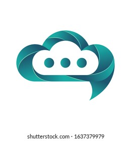 colorful chat cloud dialouge logo