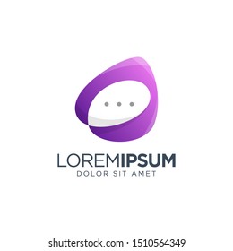 Colorful Chat Logo Design Template