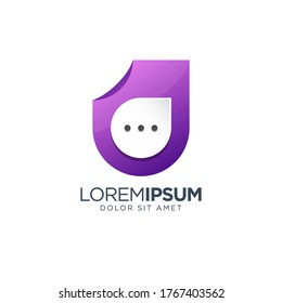 Colorful Chat Logo Design Template