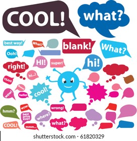 colorful chat signs. vector