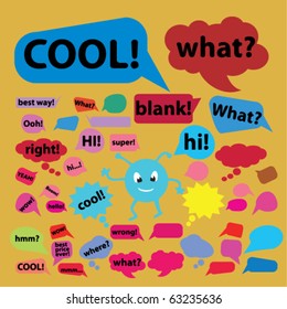 colorful chat signs. vector