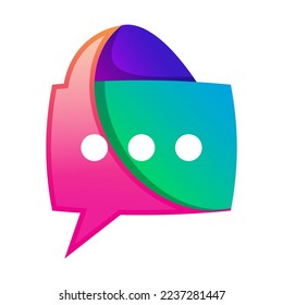 Colorful chat vector logo design element