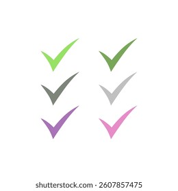 COLORFUL CHECK ARROWS DESIGN ELEMENTS VECTOR