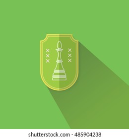 Colorful Check Figure Vector Design Composition on a Green Background