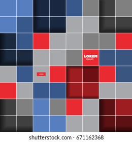 Colorful Checkered Background Vector Design