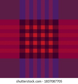 Colorful checkered fabric. Seamless pattern inspired by vintage design. Template for plaids, shirts, napkins, dresses and others.