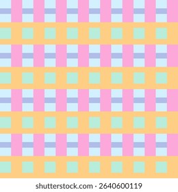 colorful checkered multicolor seamless pattern. Geometric Stripes Square Organic Shape texture
