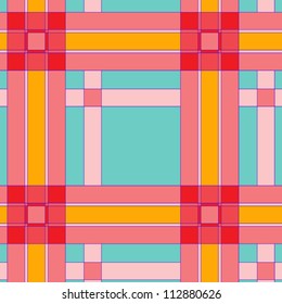 Colorful checkered seamless pattern, vector