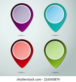 colorful checkpoint icon website set of design element. label for computer graphic.